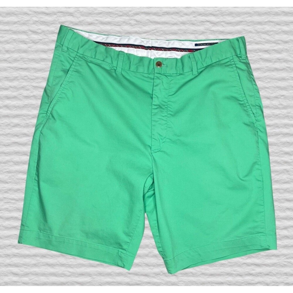 Vtg Polo Golf Ralph Lauren Shorts Mens 36 Kelly Green Crest Badge Patch Stretch